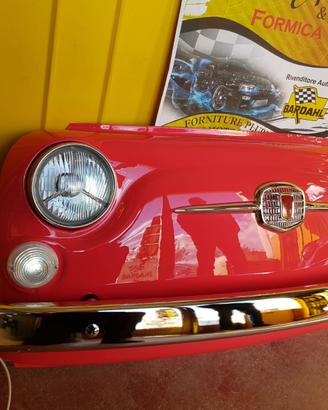 Musetto Fiat 500 Arredo Vintage Rosso Fragola