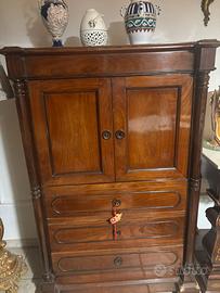 Mobile antico sécrétaire in legno , XIX secolo