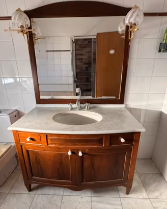 Mobile da bagno noce