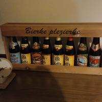 Cassetta in legno porta birre Leffe 