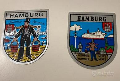 2 adesivi Amburgo - Hamburg nuovi 
