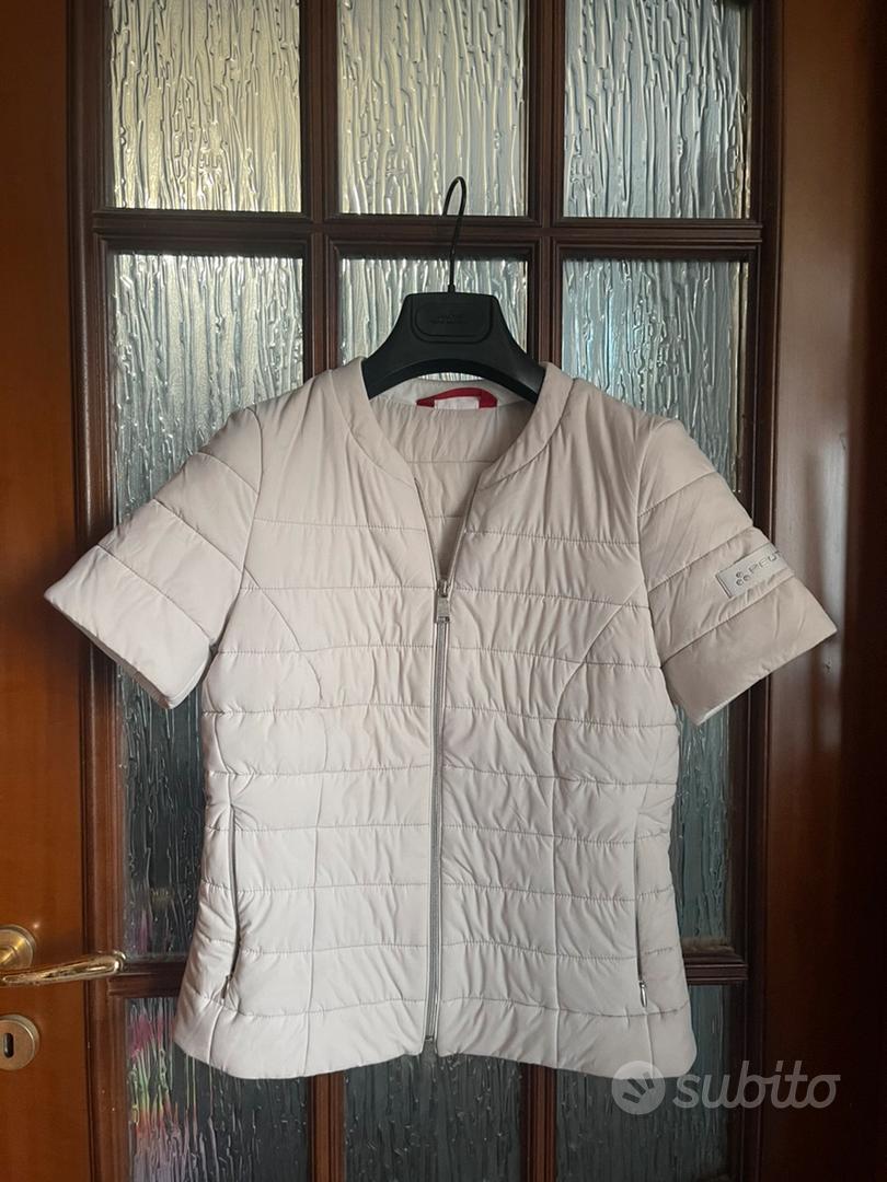 Peuterey piumino donna mezze maniche panna 42 Abbigliamento e