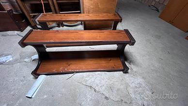 Mensole doppie rustiche. 4 pezzi