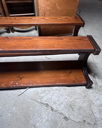 Mensole doppie rustiche. 4 pezzi