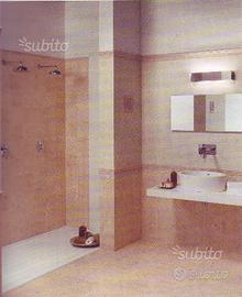 Piastrelle Pavimento Rivestimento Bagno Rosa Beige