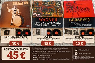 Lotto 3 cofanetti vinile 33 giri –