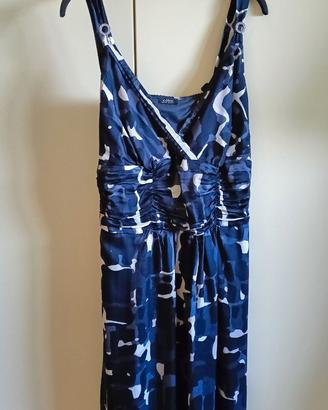 Vestito corto in viscosa stampa militare