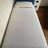 letto singolo con contenitore e materasso