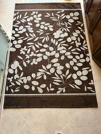 Tappeto Made In Italy Marrone con motivo floreale