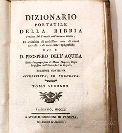 Libro Antico - Dizionario Portatile Della Bibbia