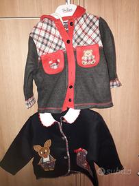 2 maglie felpate 18 mesi bambina