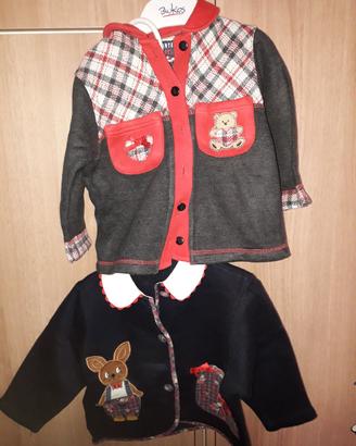 2 maglie felpate 18 mesi bambina