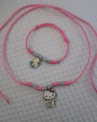 Collana e braccialetto Hello Kitty