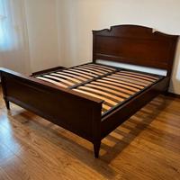 Letto legno massello noce 190x160