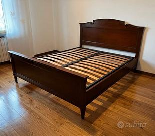 Letto legno massello noce 190x160