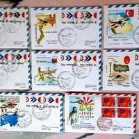 LOTTO 8 FDC RAID ROMA TOKYO 1920-1970 AERONAUTICA