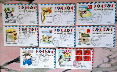 LOTTO 8 FDC RAID ROMA TOKYO 1920-1970 AERONAUTICA