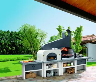 Barbecue Maxime 2 Grill E Forno Con Cappa Inox Ant