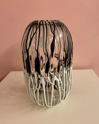 Vaso scultoreo in vetro artistico di Murano
