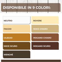 Aguaplast Woodlite stucco per legno colorato.