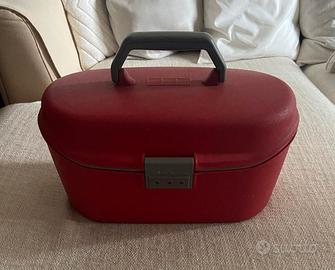 Beauty Case rigida Samsonite vintage – rosso