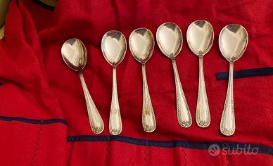 6 palette gelato in argento 800