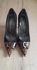 Scarpe decolleté nero scamosciato 