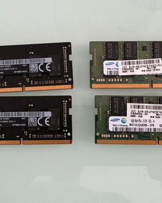 Ram (8Gb) = 2x 4Gb e (16Gb) = 2x 8Gb