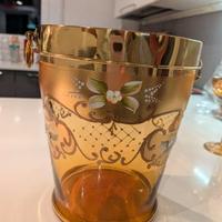 porta ghiaccio e calici in vetro murano 