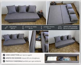 DIVANO LETTO IKEA CON VANO CONTENITORE