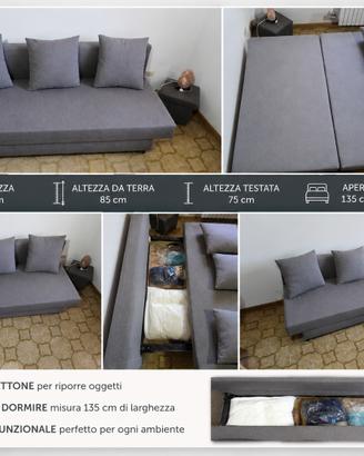 DIVANO LETTO IKEA CON VANO CONTENITORE