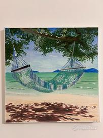 Quadro acrilico fatto a mano 45x45