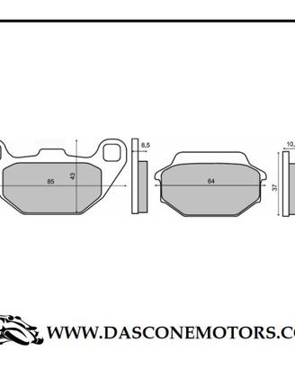 Coppia pastiglie freno anteriori organiche Kymco 5