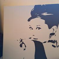 Quadro su tela Audrey Hepburn 90x90