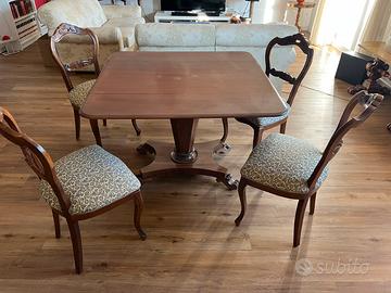 Tavolo legno antico + Sedie