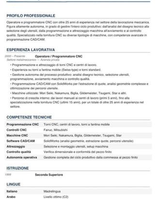 Operatore Metalmeccanico