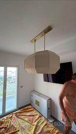 Lampadario phedre a sospensione colore crema