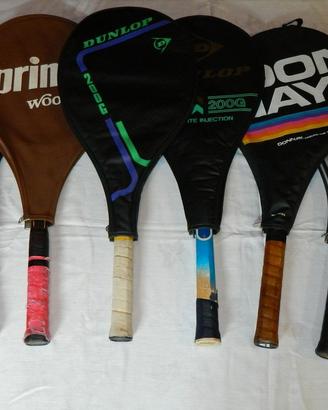 8 racchette Tennis con custodia e palline