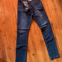 Jeans blu skinny uomo