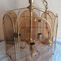 lampadario in ottone anni 70