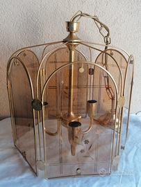 lampadario in ottone anni 70