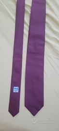 cravatta battistoni, colore viola, blu