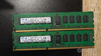 RAM Samsung 2x4Gb ddr3 sdramm PC3-10600 Rdimm