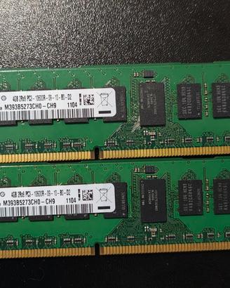 RAM Samsung 2x4Gb ddr3 sdramm PC3-10600 Rdimm