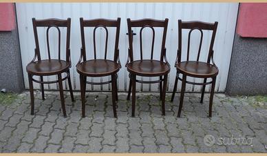 4 sedie antiche thonet con archetto