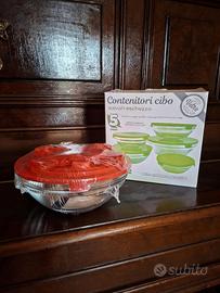 Set 5 contenitori cibo in vetro con coperchio erme