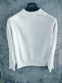 gas pullover girocollo taglia M  Unisex bianco 