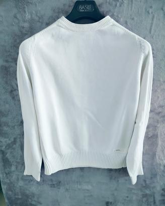 gas pullover girocollo taglia M  Unisex bianco 