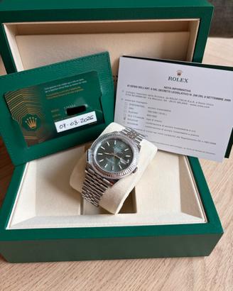 Rolex datejust 126334 jubilee Verde Menta