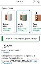 MOBILE BAGNO compatto - NUOVO, GIÀ MONTATO! -